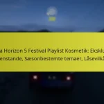 Forza Horizon 5 Festival Playlist Kosmetik: Eksklusive genstande, Sæsonbestemte temaer, Låsevilkår