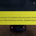 Forza Horizon 5 Forzathon Shop Kosmetik: Eksklusive varer, Sæsonbestemte temaer, Købsbetingelser