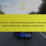 Forza Horizon 5 Sæsonbelønningsstrukturer: Punkt systemer, Lagdelte belønninger, Deltagelse i begivenheder